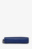 Saint Laurent Blue Leather Rive Gauche Zip Wallet