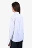 Max Mara White Cotton Button Down Sleeve Shirt Size 6