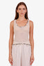 Pre-loved Chanel™ 05C Cream Cashmere Knit Tank + Open Cardigan Set Size 38