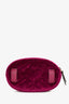 Gucci Purple Velvet Matelassé GG Marmont Belt Bag