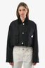 Veste trench courte Prada noire 2023 Re-Nylon Triangle Taille 40