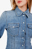 Chloe Light Blue Denim Corset Style Button Down Size 34