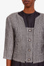 Pre-loved Chanel™ 2014 Black/White Tweed Sequin Jacket Size 36