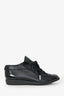 Pre-loved Chanel™ Black Leather CC Cap Toe Sneakers Size 36