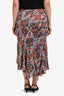 Veronica Beard Purple/Multicolour Mac Paisley Asymmetrical Midi Skirt Size 10