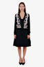Louis Vuitton Black Nylon Layered Midi Skirt Size 42