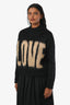 Givenchy Black/Cream 'Love' Mohair Wool Sweater Size XS