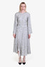 ILTA Silver Sequin Long Sleeve 'Sienna' Dress Size 36