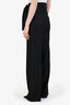 Victoria Beckham Navy Wool Sash Tie Wide Leg Trouser Size 4