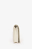 Christian Dior 2018 Off White Leather Studded Diorama Wallet On Chain