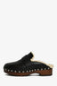 Hermès 2022 Black Leather Calya Mules Size 38