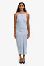 James Perse Light Blue Linen Sleeveless Midi Dress Size 2