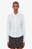 Bettter White Cotton Fitted Button-Up Blouse Size S