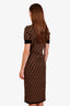 Fendi Brown FF Logo Midi Dress Size 42