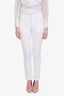 Brunello Cucinelli White Denim Straight Leg Jeans Size 2