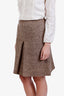 Prada Grey Silk Virgin Wool Mini Skirt Size 38