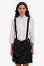Chloe Black Wool Silk Blend Suspender Shorts Size 38