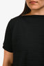 Balenciaga Black Draped Pleated Short Sleeve Long Dress Size 42