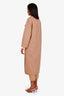'S Max Mara Beige Virgin Wool Button Up Overcoat Size 6