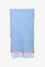 Acne Studios Blue/Red Alpaca Mohair Blend Scarf