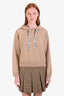Celine Beige Cashmere Hoodie Sweater Size S