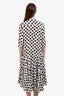 Antonio Marras White/Black Floral Jacquard Maxi Dress Size 46