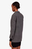 Celine Grey Wool Cotton Single Breasted Blazer Size 34