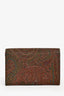 Etro 2022 Brown Paisley Leather Wallet