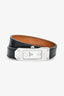 Hermès Stainless Steel Black Leather Double Tour Strap Kelly 2 Diamond Watch