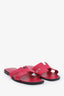Hermès Rose Fuchsia Oran Sandals Size 37