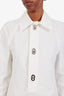 Bottega Veneta Ivory PF2020 Technical Coated Shirt Dress Size 36