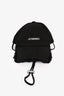 Jacquemus Black Cotton Logo Drawstring Baseball Cap Size 56