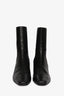 Toteme Black Leather Kitten Heel Square Toe Ankle Boots Size 37