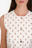 Hermès White/Brown Denim 'Anchor Chain' Print Sleeveless Mini Dress Size 36