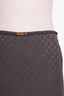 Gucci Blue/Grey GG Silk Midi Skirt Estimated Size S