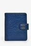 Pre-loved Chanel™ 2012/13 Blue Lambskin Camellia Bi-Fold Wallet
