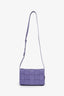 Bottega Veneta Purple Leather Intrecciato Cassette Crossbody Bag