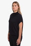 Rick Owens FW 2015 Navy Funnel Neck Sleeveless Sweater Size 4