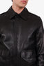 Ralph Lauren Purple Label Black Leather Henfield Plonge Jacket Size S Mens
