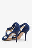 Jimmy Choo Blue Lizard Strappy Heels Size 39.5