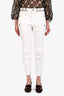 Chloe White Denim Biker Style Jeans Size 38