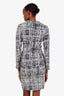 Prada 2011 Black/White Patterned Tweed Single Breasted Blazer + Skirt Set Size 36