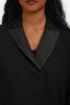 Brunello Cucinelli Black Wool Metallic Lapel Blazer Size 42