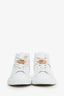 Hermès White Leather Kelly Buckle 'Daydream' High Top Sneakers