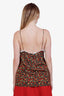 Gucci Black/Red Floral Lace Detail Camisole Blouse Size 40