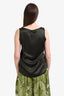 Max Mara Leisure Dark Green Silk Sleeveless Top Size M
