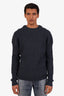 Acne Studios Navy Mohair Ribbed Crewneck Sweater Size S Mens
