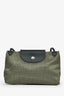 Longchamp Green Nylon Patterned Crossbody Bag