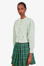 Sandro Green/White Trimmed Cardigan Size 2