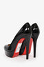 Christian Louboutin Black Patent Leather Platform Stiletto Heels Size 36